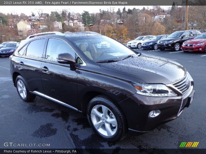 Fire Agate Pearl / Parchment/Espresso Birds Eye Maple 2013 Lexus RX 350 AWD