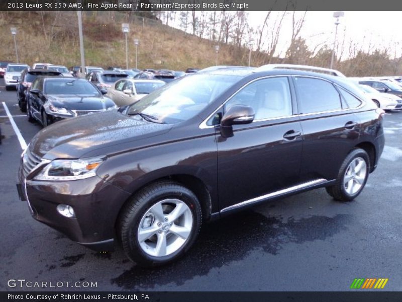 Fire Agate Pearl / Parchment/Espresso Birds Eye Maple 2013 Lexus RX 350 AWD