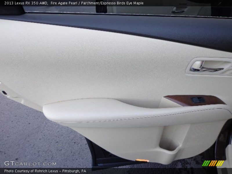 Fire Agate Pearl / Parchment/Espresso Birds Eye Maple 2013 Lexus RX 350 AWD