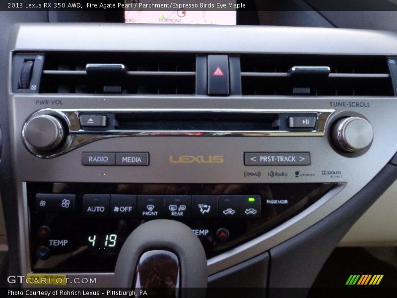 Fire Agate Pearl / Parchment/Espresso Birds Eye Maple 2013 Lexus RX 350 AWD