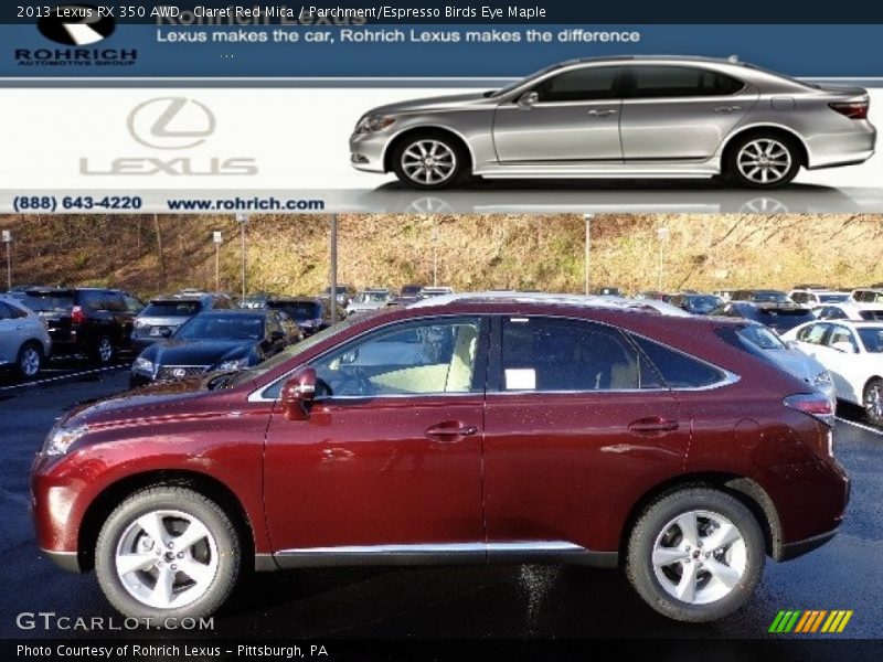 Claret Red Mica / Parchment/Espresso Birds Eye Maple 2013 Lexus RX 350 AWD