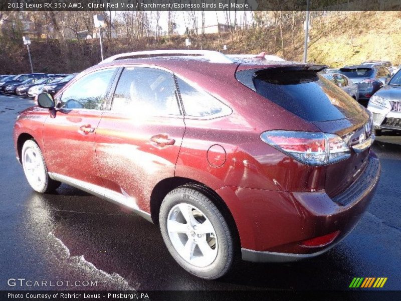 Claret Red Mica / Parchment/Espresso Birds Eye Maple 2013 Lexus RX 350 AWD