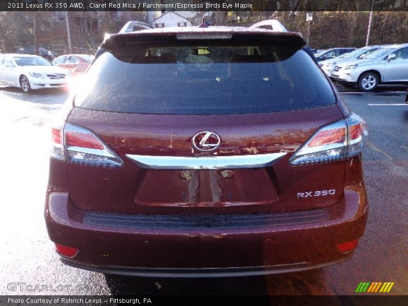 Claret Red Mica / Parchment/Espresso Birds Eye Maple 2013 Lexus RX 350 AWD