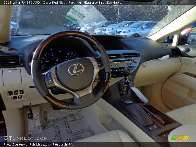 Claret Red Mica / Parchment/Espresso Birds Eye Maple 2013 Lexus RX 350 AWD