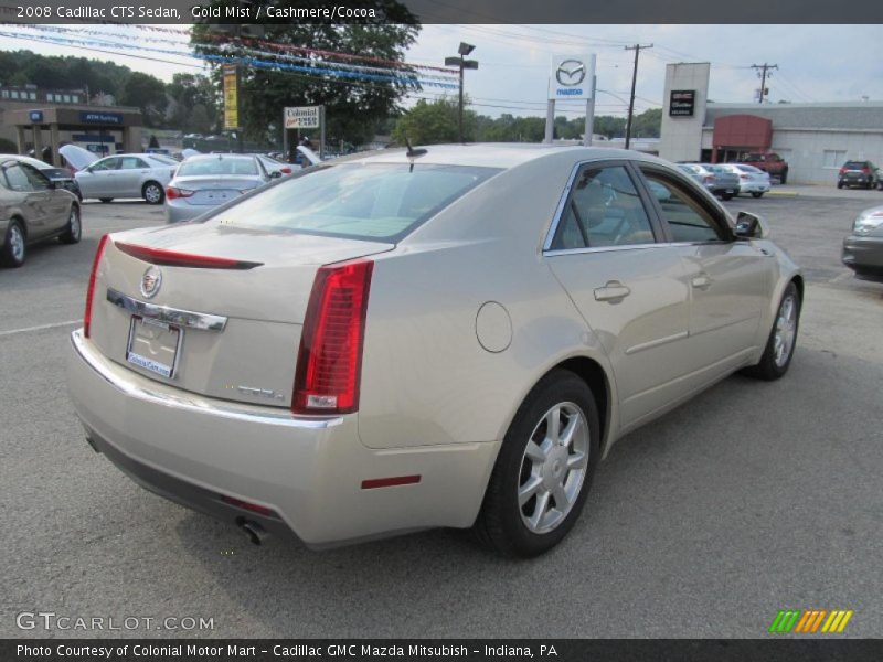 Gold Mist / Cashmere/Cocoa 2008 Cadillac CTS Sedan