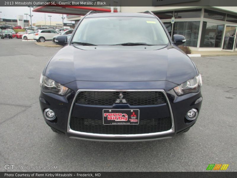Cosmic Blue Metallic / Black 2013 Mitsubishi Outlander SE