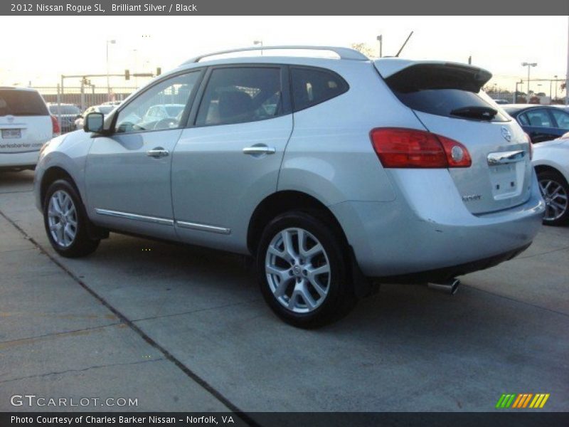 Brilliant Silver / Black 2012 Nissan Rogue SL