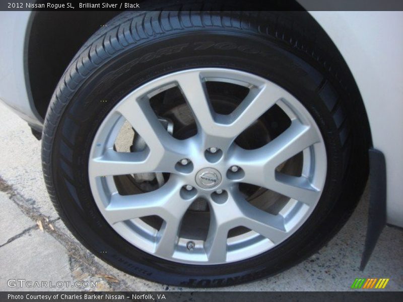Brilliant Silver / Black 2012 Nissan Rogue SL