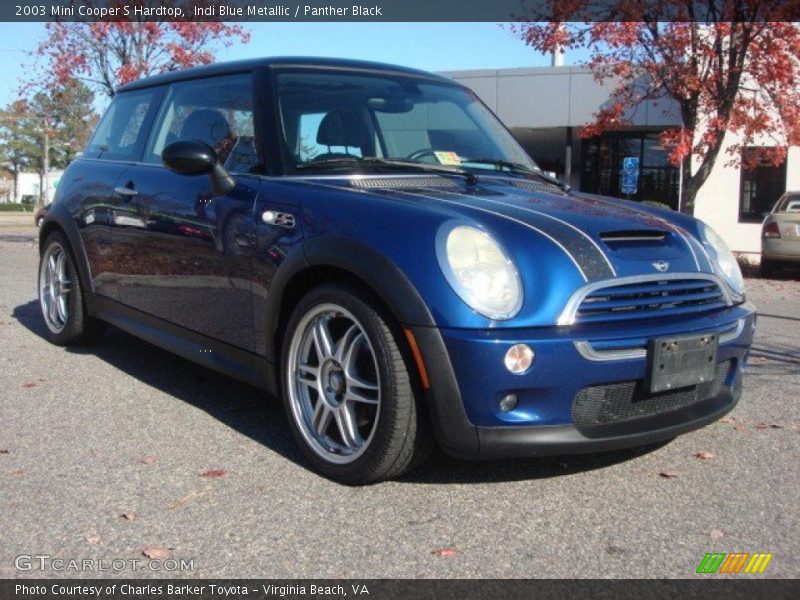 Indi Blue Metallic / Panther Black 2003 Mini Cooper S Hardtop