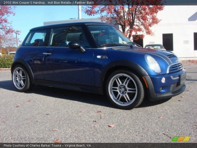 Indi Blue Metallic / Panther Black 2003 Mini Cooper S Hardtop