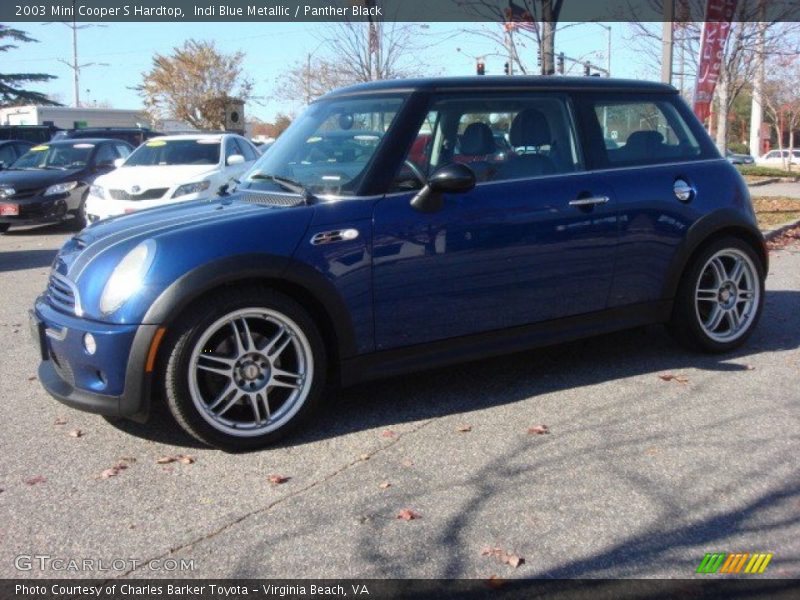 Indi Blue Metallic / Panther Black 2003 Mini Cooper S Hardtop