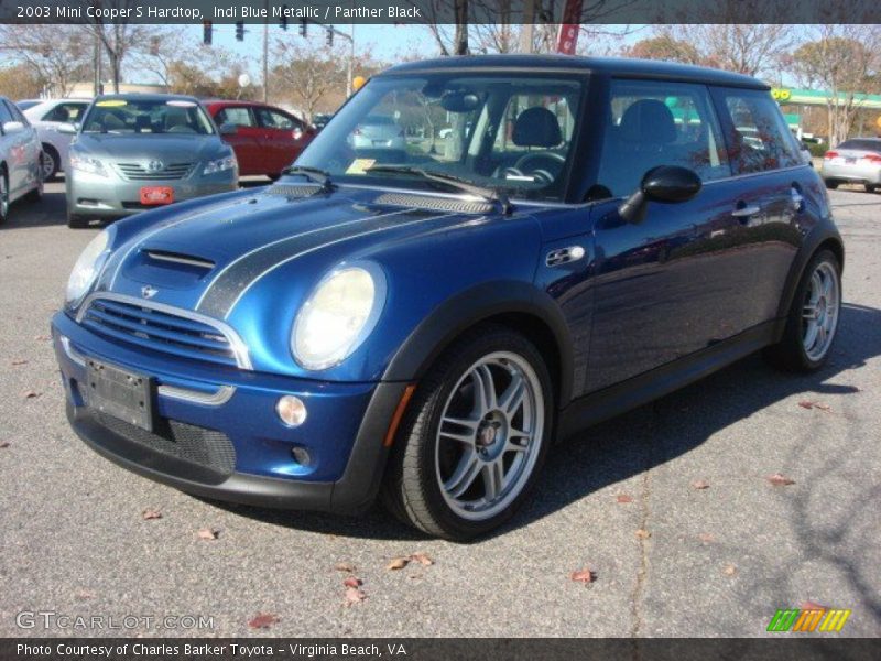 Indi Blue Metallic / Panther Black 2003 Mini Cooper S Hardtop