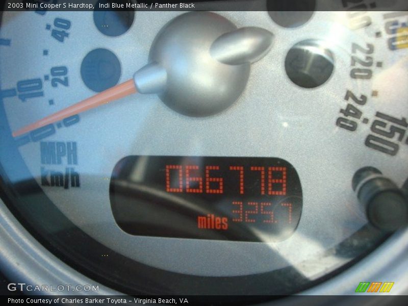 Indi Blue Metallic / Panther Black 2003 Mini Cooper S Hardtop