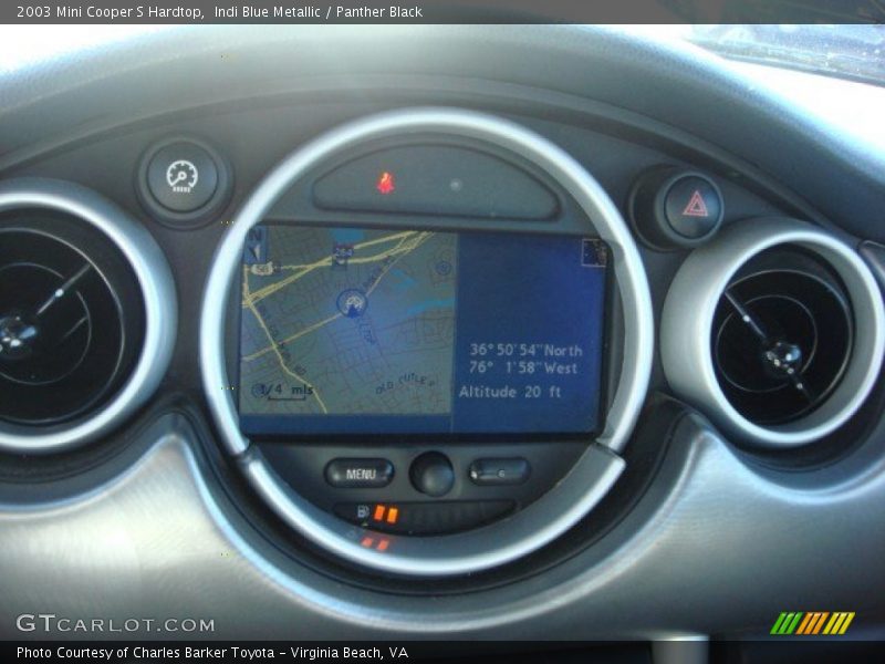 Indi Blue Metallic / Panther Black 2003 Mini Cooper S Hardtop