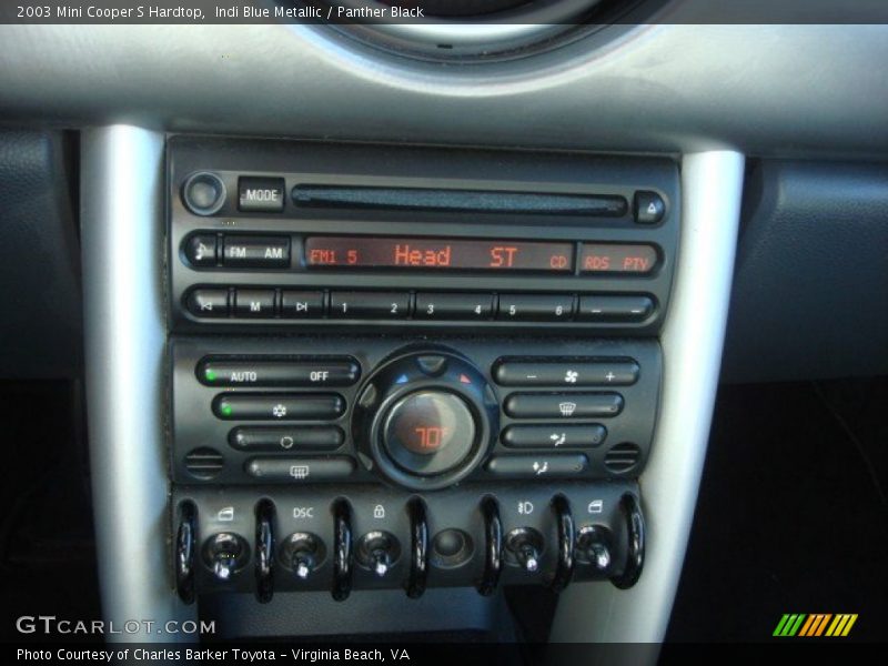 Indi Blue Metallic / Panther Black 2003 Mini Cooper S Hardtop