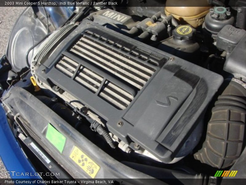 Indi Blue Metallic / Panther Black 2003 Mini Cooper S Hardtop