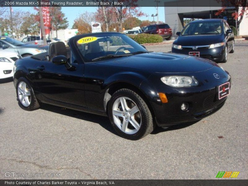 Brilliant Black / Black 2006 Mazda MX-5 Miata Touring Roadster