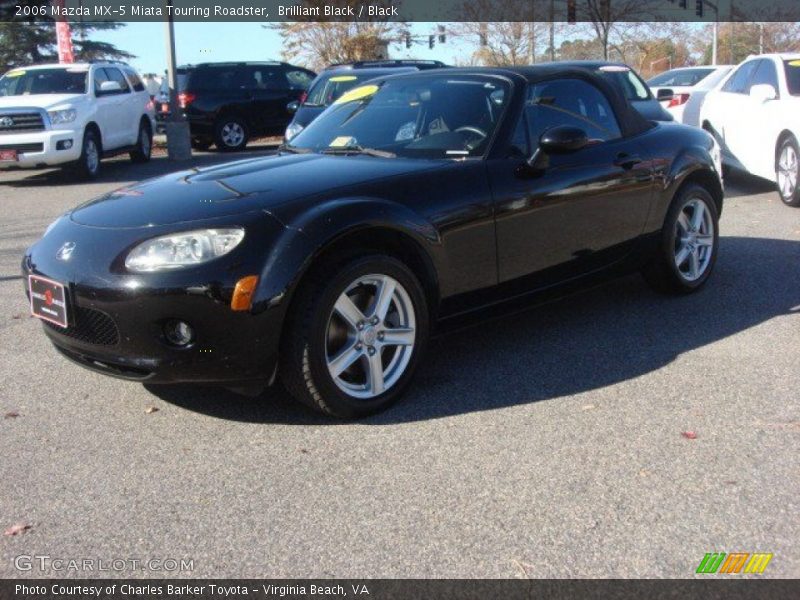 Brilliant Black / Black 2006 Mazda MX-5 Miata Touring Roadster