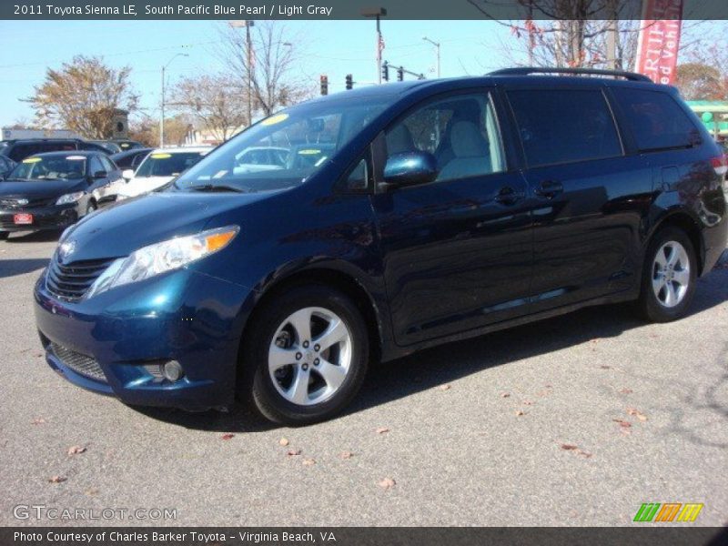 South Pacific Blue Pearl / Light Gray 2011 Toyota Sienna LE