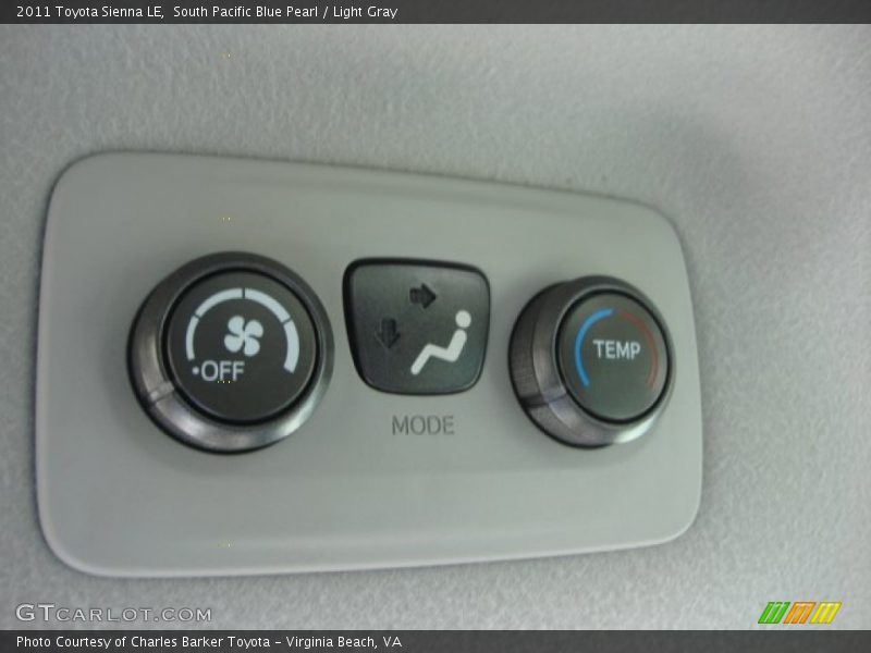 South Pacific Blue Pearl / Light Gray 2011 Toyota Sienna LE