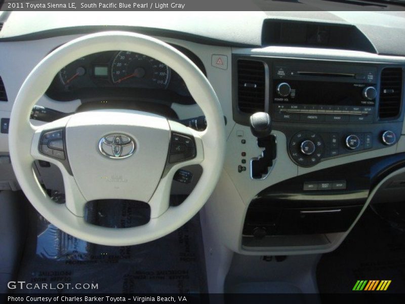 South Pacific Blue Pearl / Light Gray 2011 Toyota Sienna LE