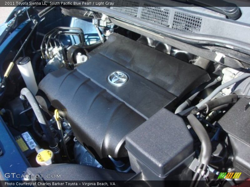 South Pacific Blue Pearl / Light Gray 2011 Toyota Sienna LE