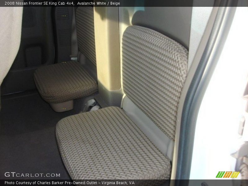 Avalanche White / Beige 2008 Nissan Frontier SE King Cab 4x4