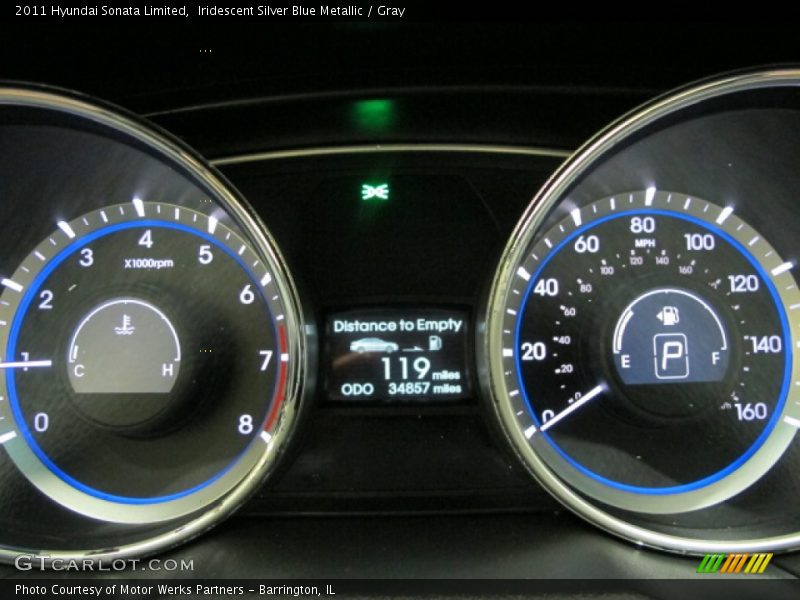 Iridescent Silver Blue Metallic / Gray 2011 Hyundai Sonata Limited
