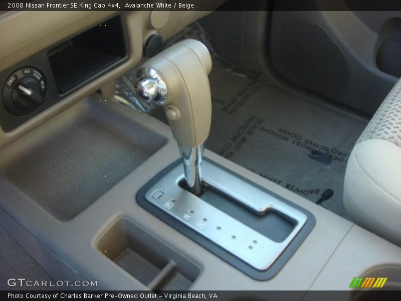 Avalanche White / Beige 2008 Nissan Frontier SE King Cab 4x4