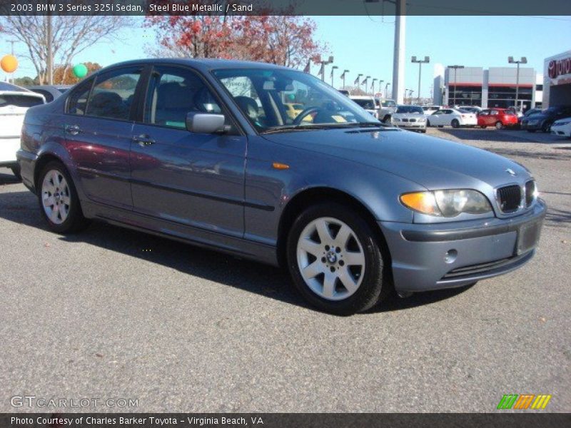 Steel Blue Metallic / Sand 2003 BMW 3 Series 325i Sedan