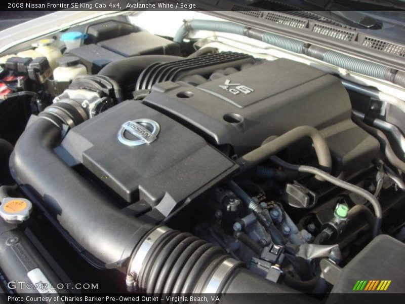 Avalanche White / Beige 2008 Nissan Frontier SE King Cab 4x4