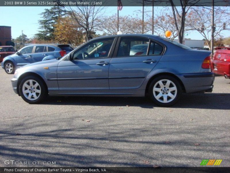 Steel Blue Metallic / Sand 2003 BMW 3 Series 325i Sedan