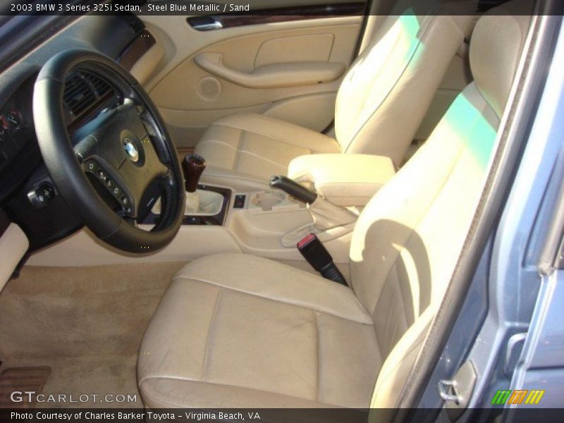 Steel Blue Metallic / Sand 2003 BMW 3 Series 325i Sedan