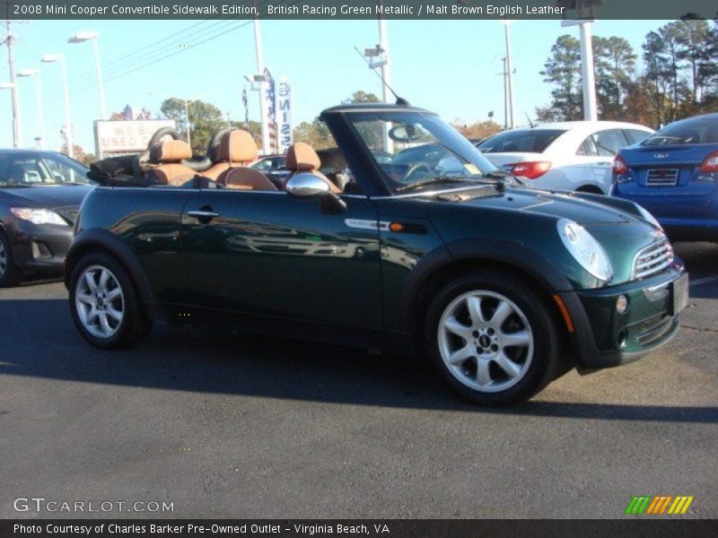 British Racing Green Metallic / Malt Brown English Leather 2008 Mini Cooper Convertible Sidewalk Edition