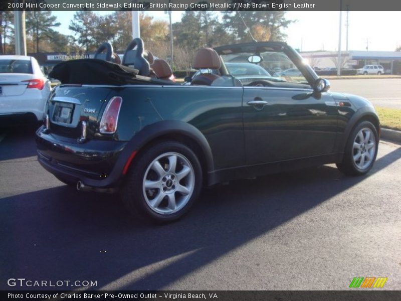 British Racing Green Metallic / Malt Brown English Leather 2008 Mini Cooper Convertible Sidewalk Edition