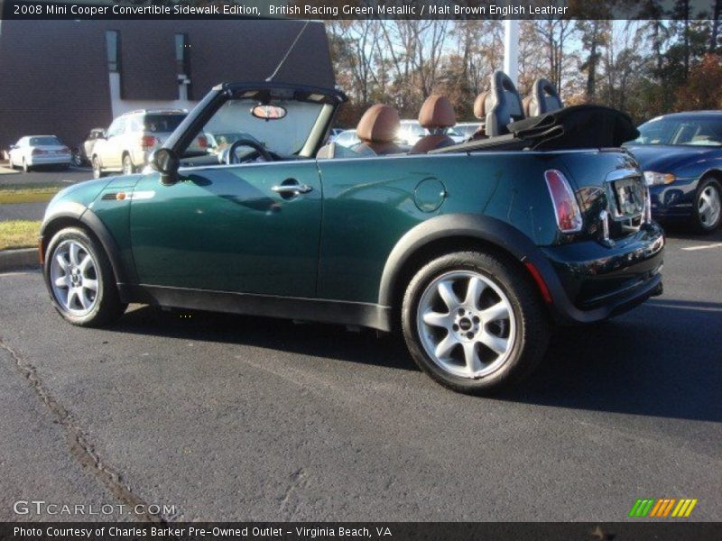 British Racing Green Metallic / Malt Brown English Leather 2008 Mini Cooper Convertible Sidewalk Edition
