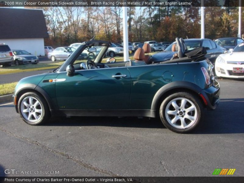 British Racing Green Metallic / Malt Brown English Leather 2008 Mini Cooper Convertible Sidewalk Edition