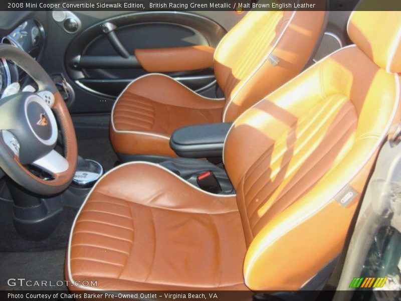 British Racing Green Metallic / Malt Brown English Leather 2008 Mini Cooper Convertible Sidewalk Edition