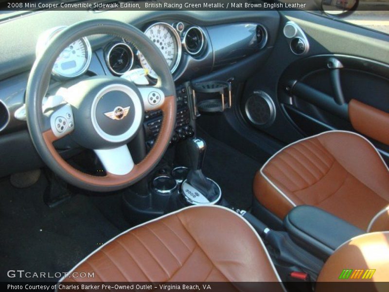 British Racing Green Metallic / Malt Brown English Leather 2008 Mini Cooper Convertible Sidewalk Edition