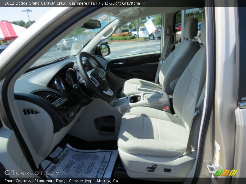 Cashmere Pearl / Black/Light Graystone 2012 Dodge Grand Caravan Crew