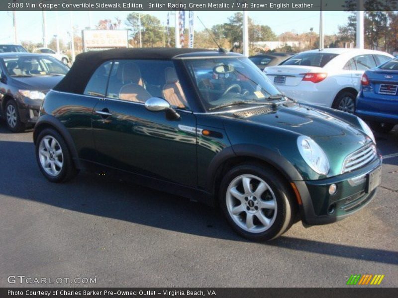 British Racing Green Metallic / Malt Brown English Leather 2008 Mini Cooper Convertible Sidewalk Edition