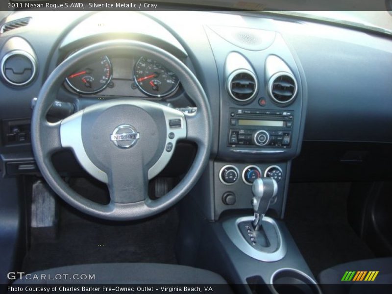 Silver Ice Metallic / Gray 2011 Nissan Rogue S AWD