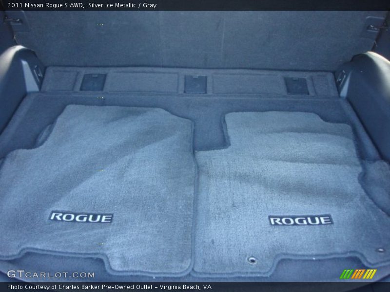 Silver Ice Metallic / Gray 2011 Nissan Rogue S AWD