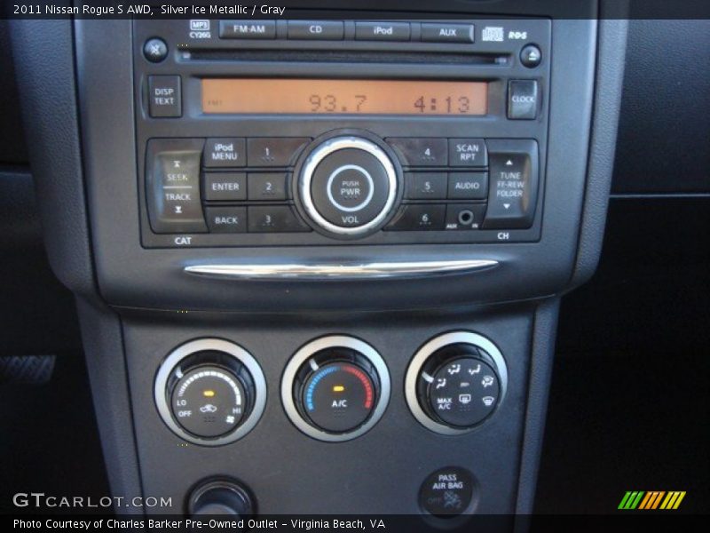 Silver Ice Metallic / Gray 2011 Nissan Rogue S AWD