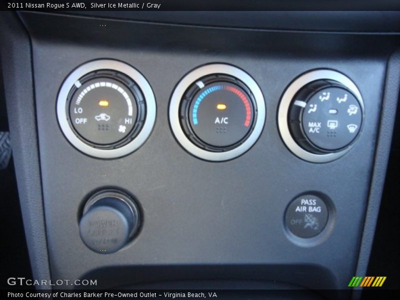 Silver Ice Metallic / Gray 2011 Nissan Rogue S AWD