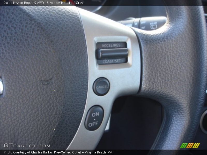 Silver Ice Metallic / Gray 2011 Nissan Rogue S AWD