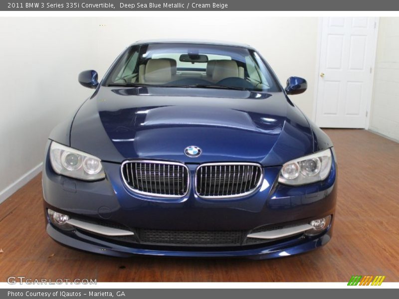 Deep Sea Blue Metallic / Cream Beige 2011 BMW 3 Series 335i Convertible