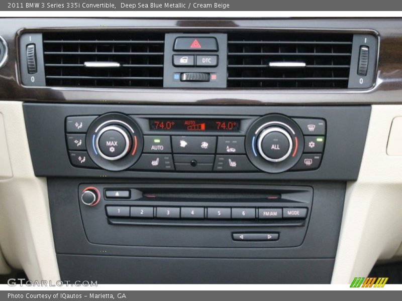 Deep Sea Blue Metallic / Cream Beige 2011 BMW 3 Series 335i Convertible