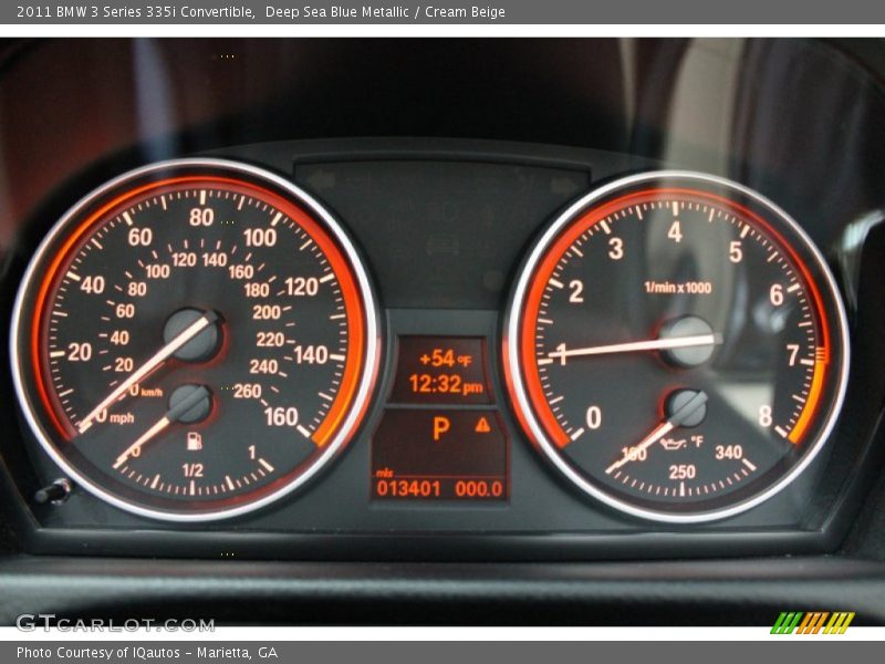 Deep Sea Blue Metallic / Cream Beige 2011 BMW 3 Series 335i Convertible