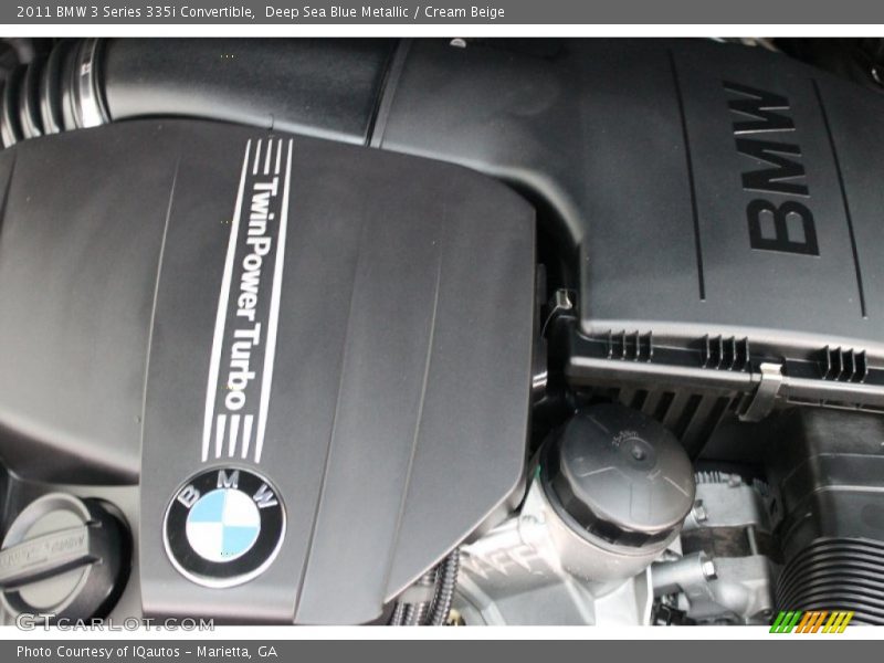 Deep Sea Blue Metallic / Cream Beige 2011 BMW 3 Series 335i Convertible